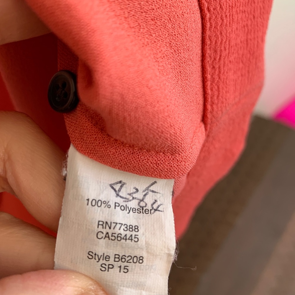 MADEWELL orange pink blouse - Picture 3 of 4